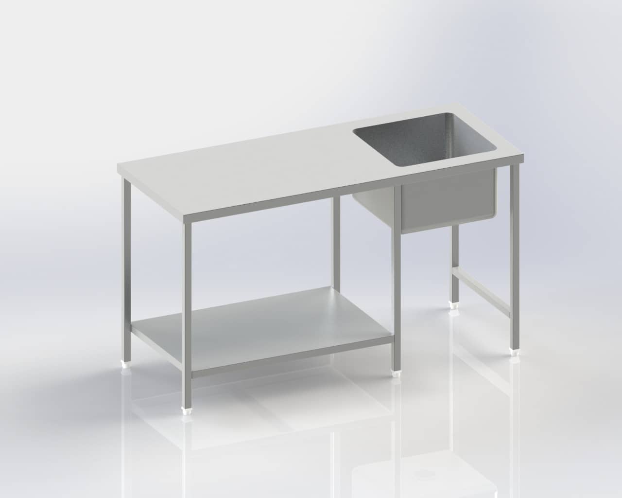 Worktable with sink|Flat top
