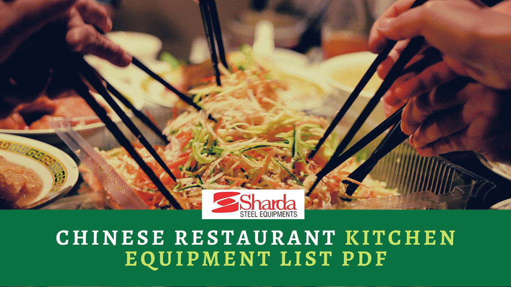 Chinese Restaurant Kitchen Equipment List PDF