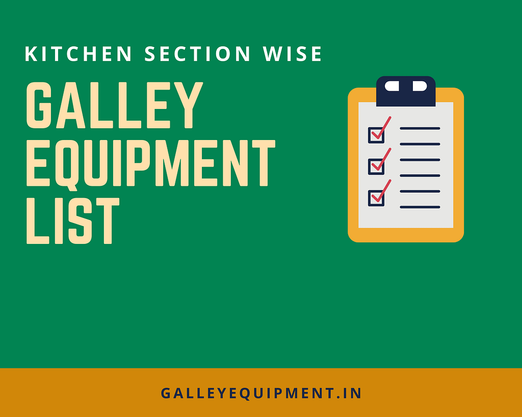 Galley Equipment List