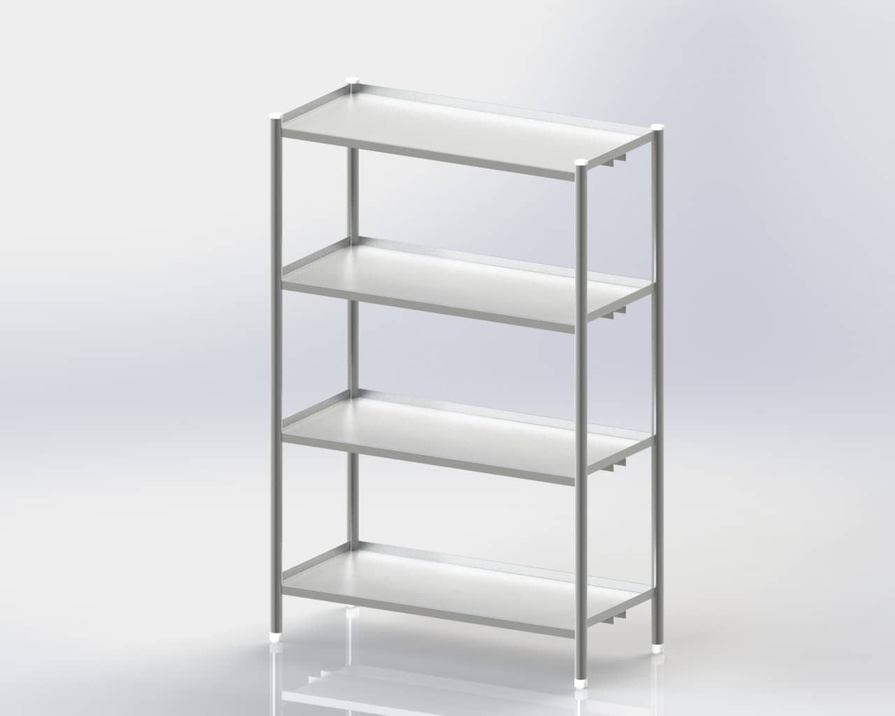 4 Storage Shelves / Standard / Mobile